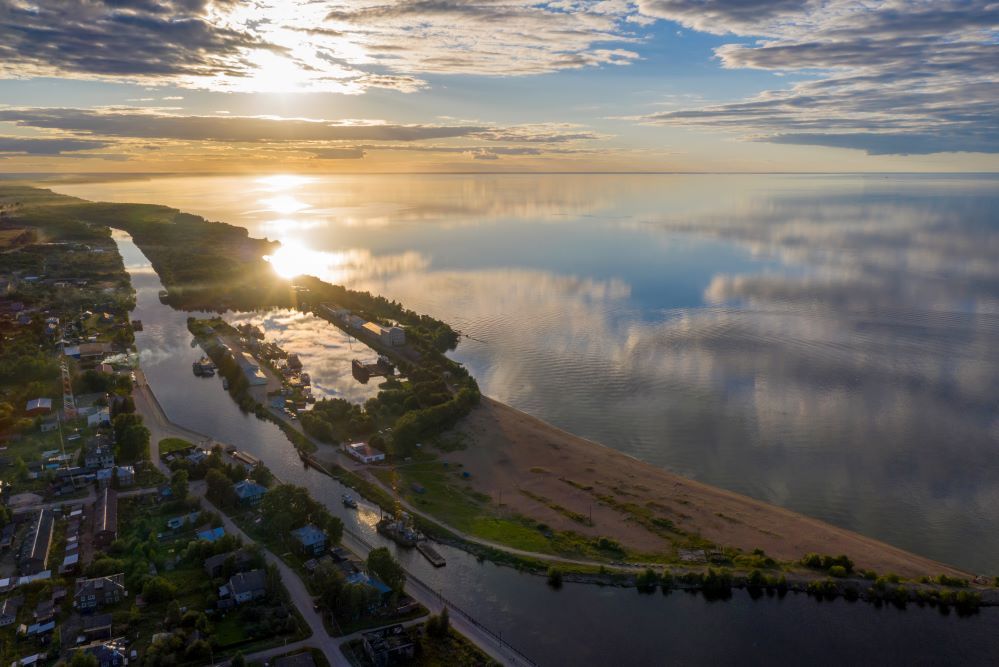 Пляж города Белозерска